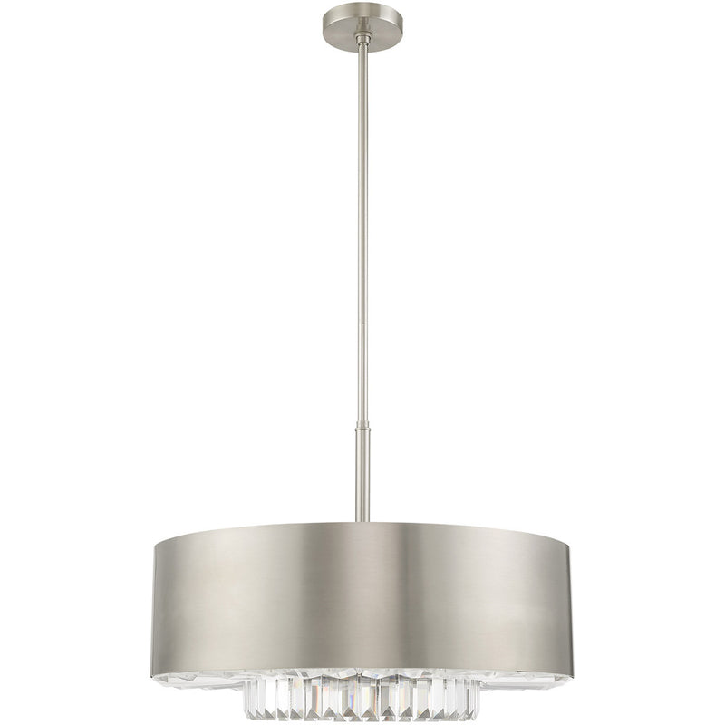 Six Light Dimmable Chandelier With Shades