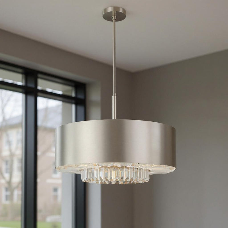 Six Light Dimmable Chandelier With Shades