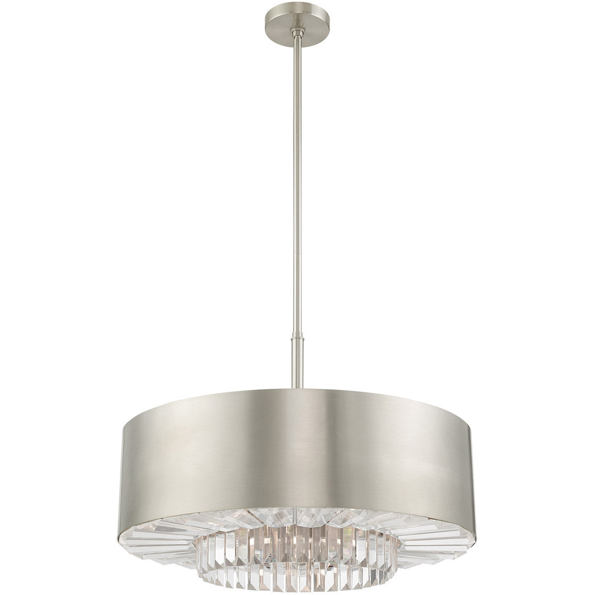 Six Light Dimmable Chandelier With Shades