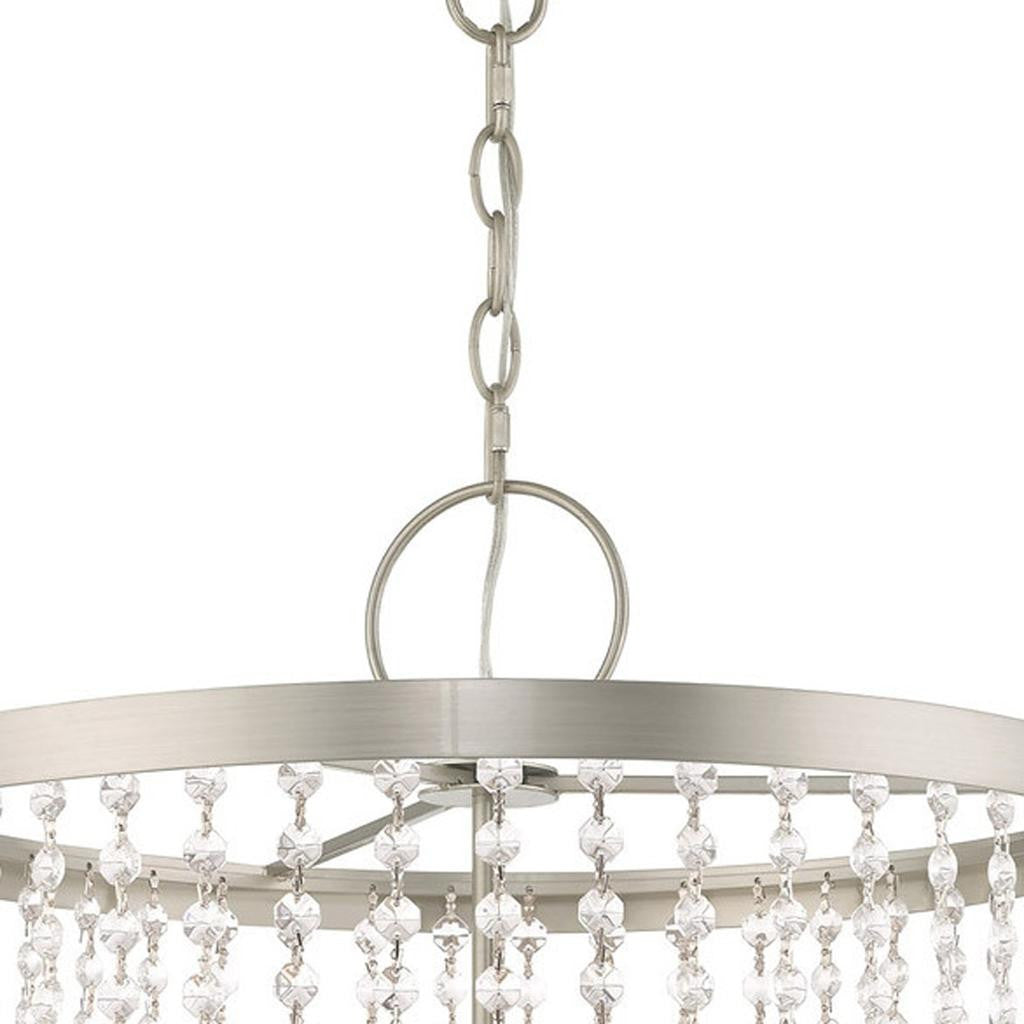 Four Light Dimmable Chandelier With Shades Default Title