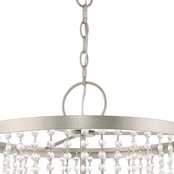 Four Light Dimmable Chandelier With Shades Default Title