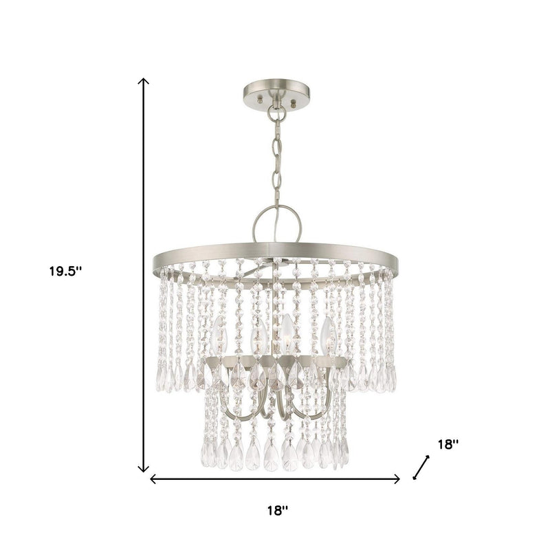Four Light Dimmable Chandelier With Shades