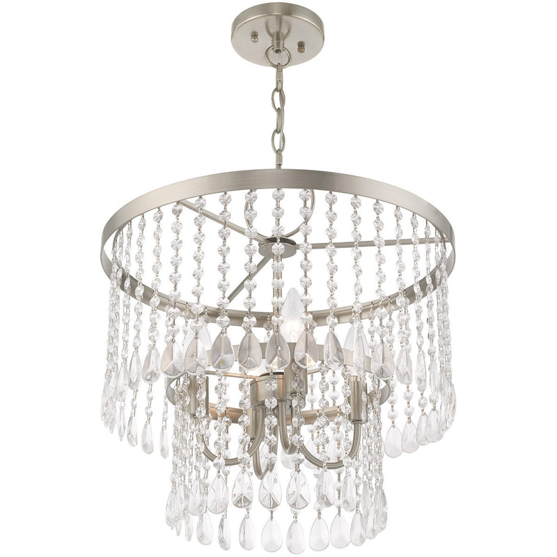 Four Light Dimmable Chandelier With Shades