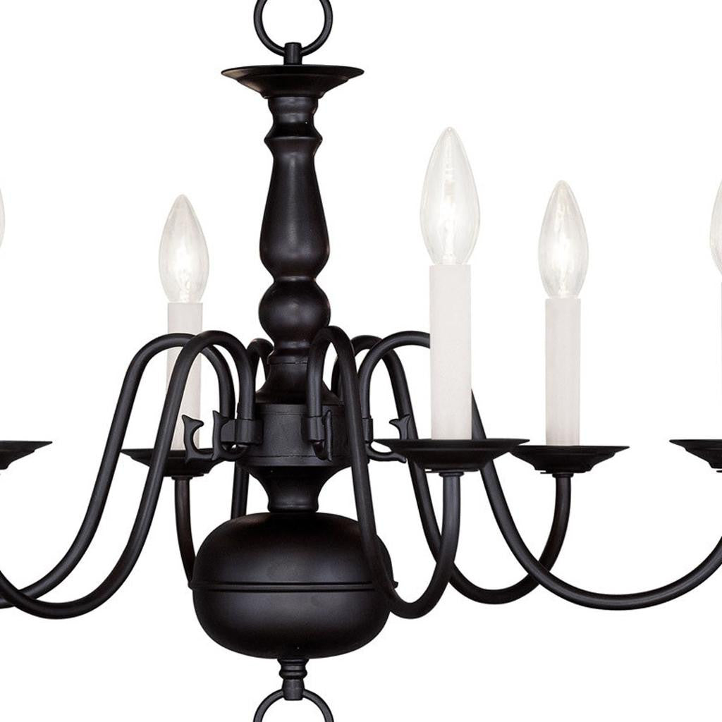 Six Light Dimmable Chandelier With Shades