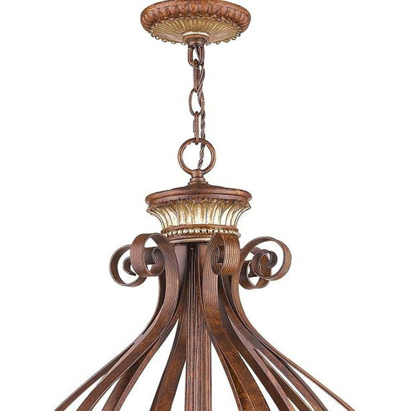 Six Light Dimmable Chandelier With Shades