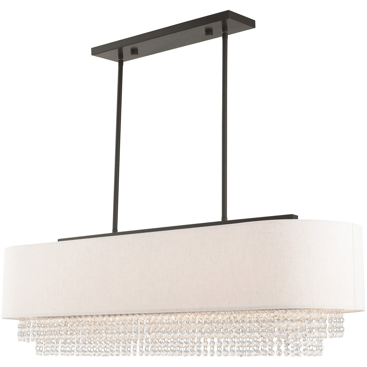 Five Light Dimmable Chandelier With Shades