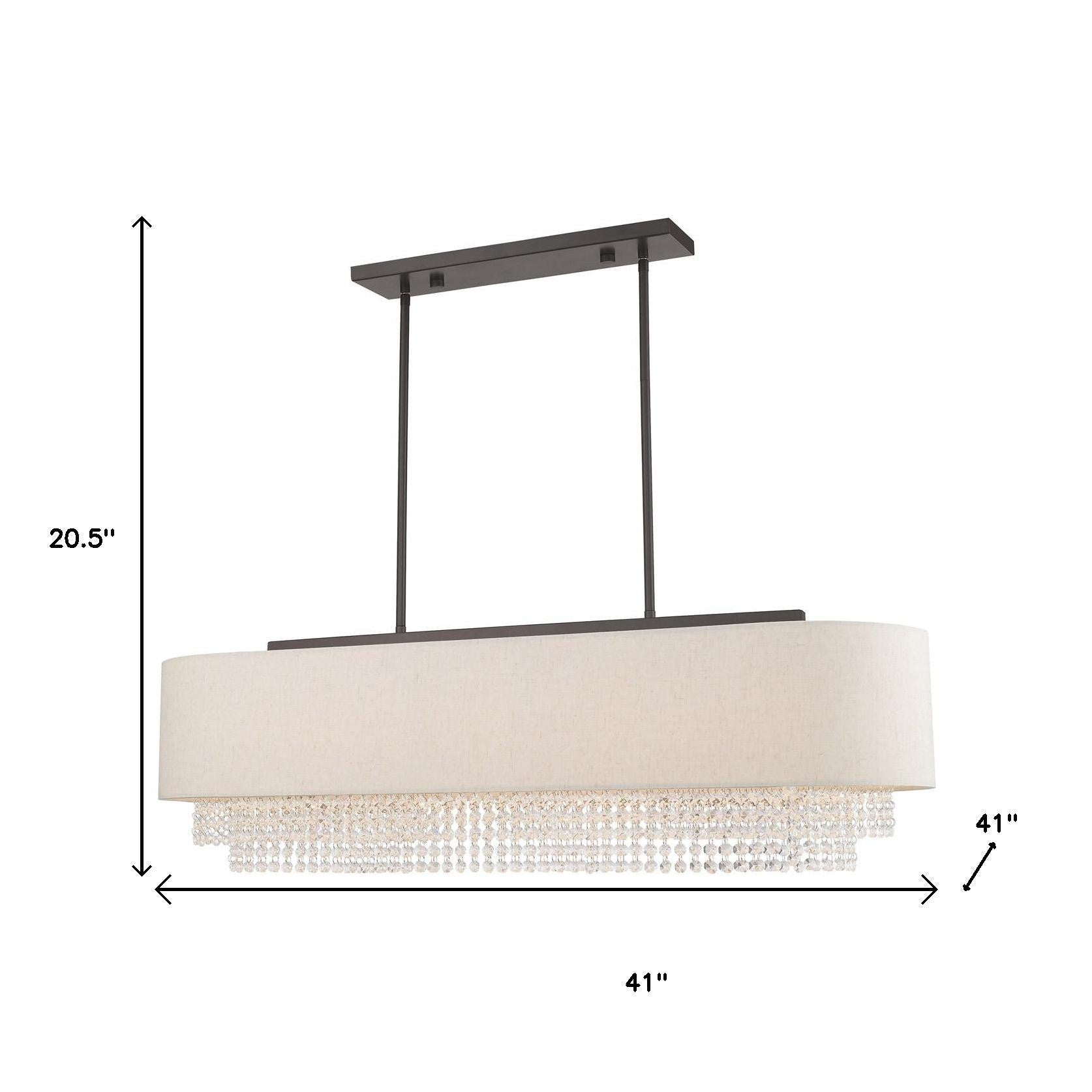 Five Light Dimmable Chandelier With Shades