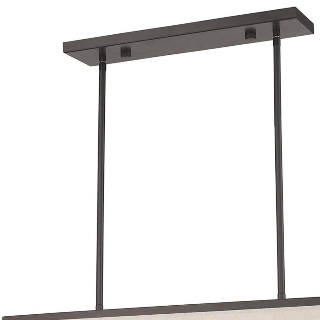 Five Light Dimmable Chandelier With Shades