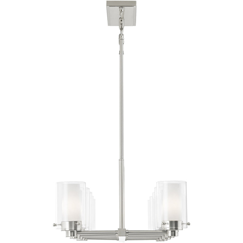 Ten Light Dimmable Chandelier With Shades