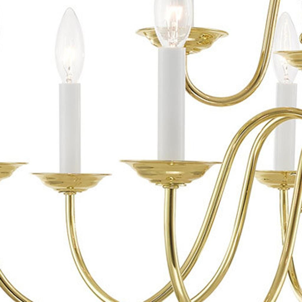 Twelve Light Dimmable Chandelier With Shades