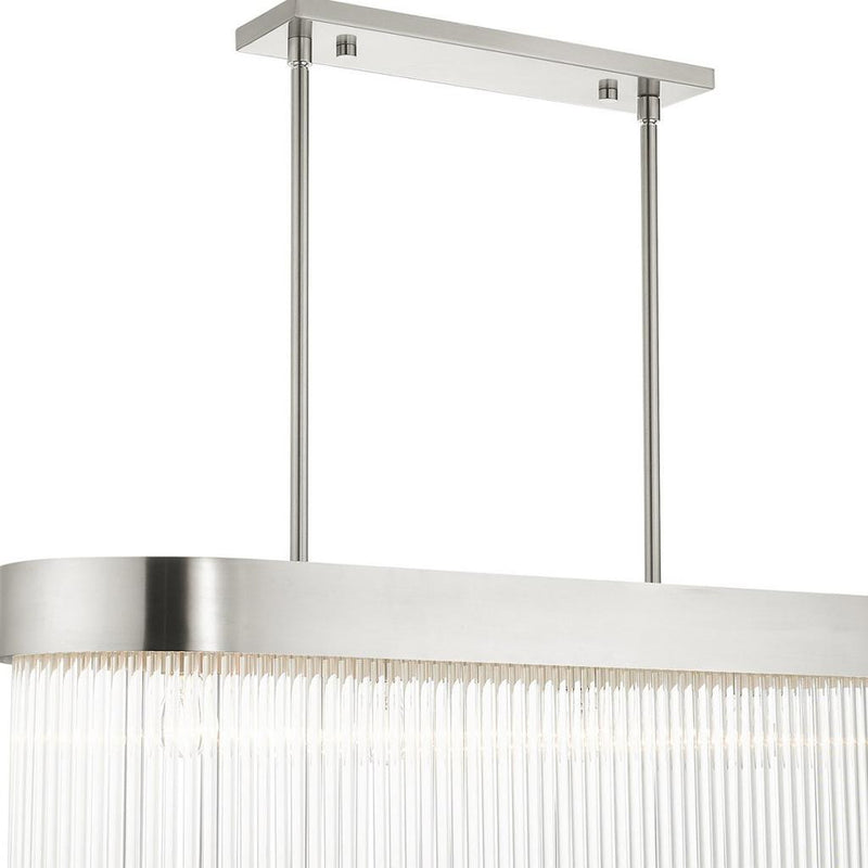 Four Light Dimmable Chandelier With Shades