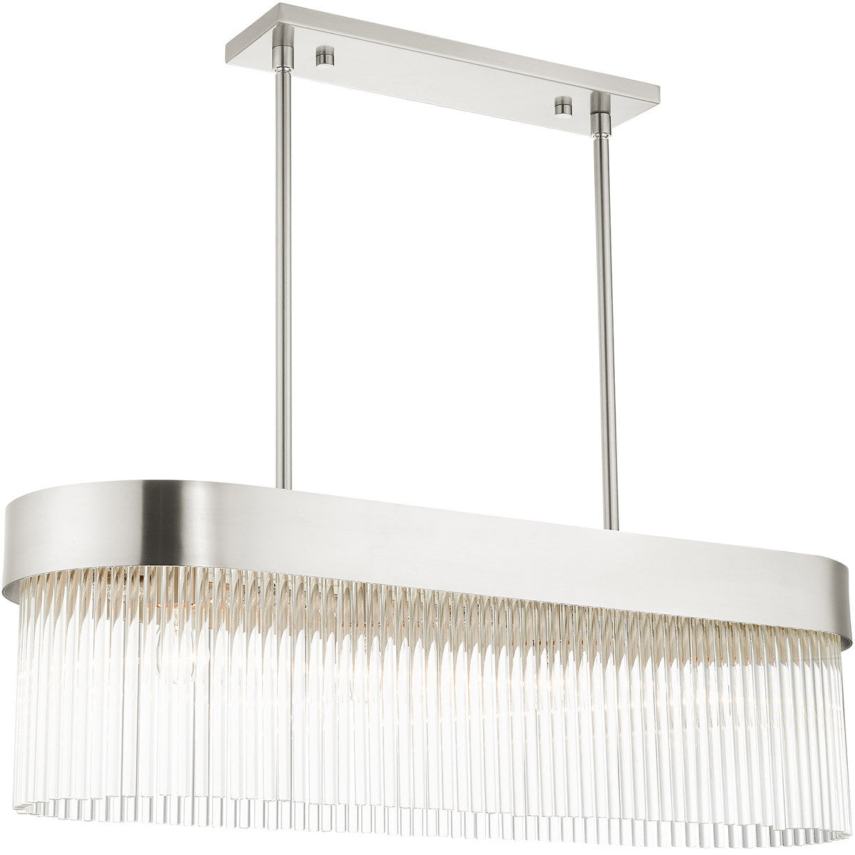 Four Light Dimmable Chandelier With Shades