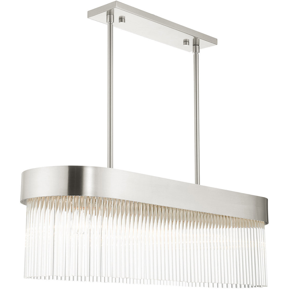 Four Light Dimmable Chandelier With Shades