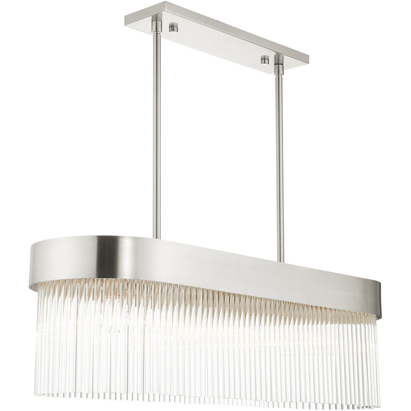 Four Light Dimmable Chandelier With Shades