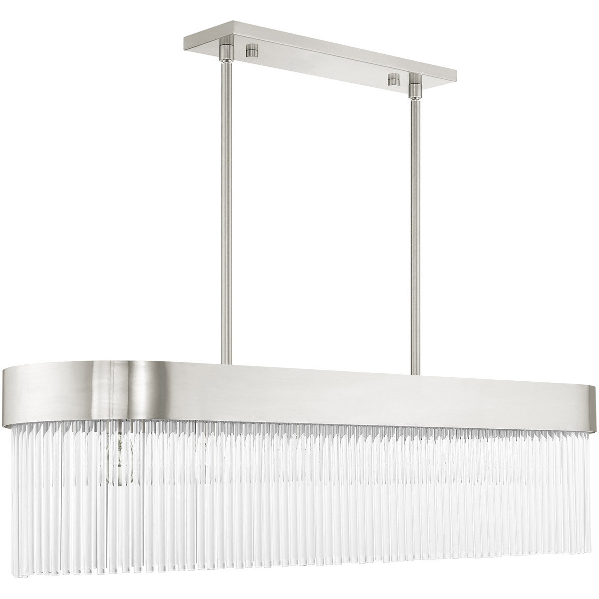 Six Light Dimmable Chandelier With Shades Default Title