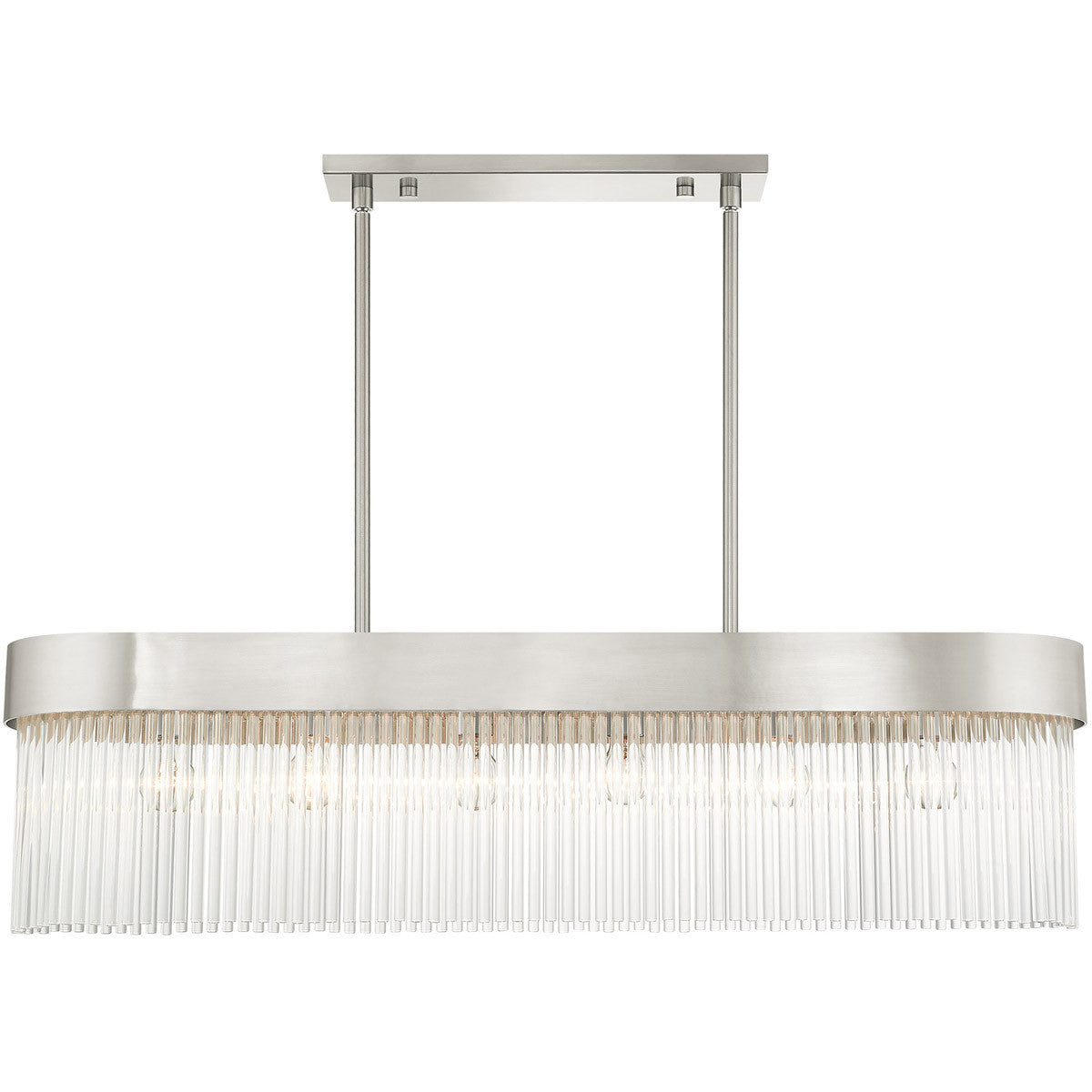 Six Light Dimmable Chandelier With Shades