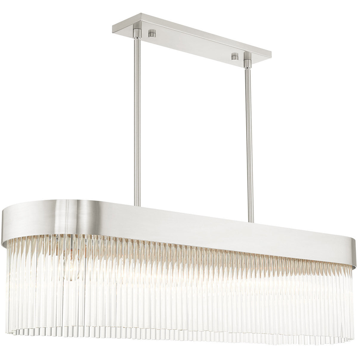 Six Light Dimmable Chandelier With Shades