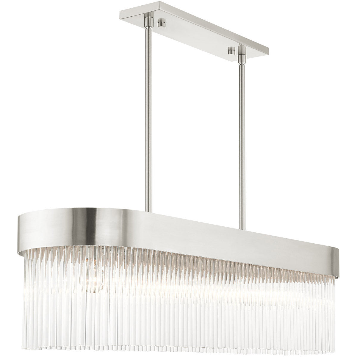 Six Light Dimmable Chandelier With Shades