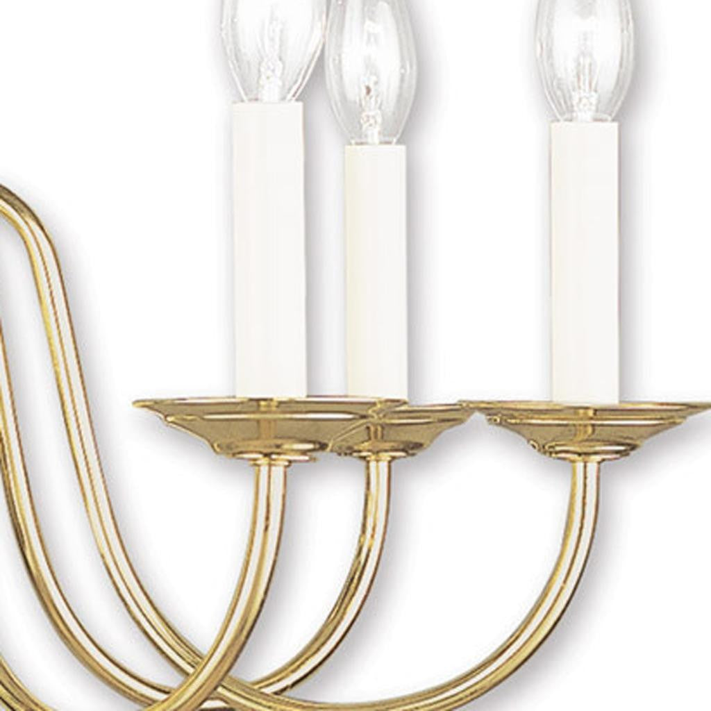 Eight Light Dimmable Chandelier With Shades