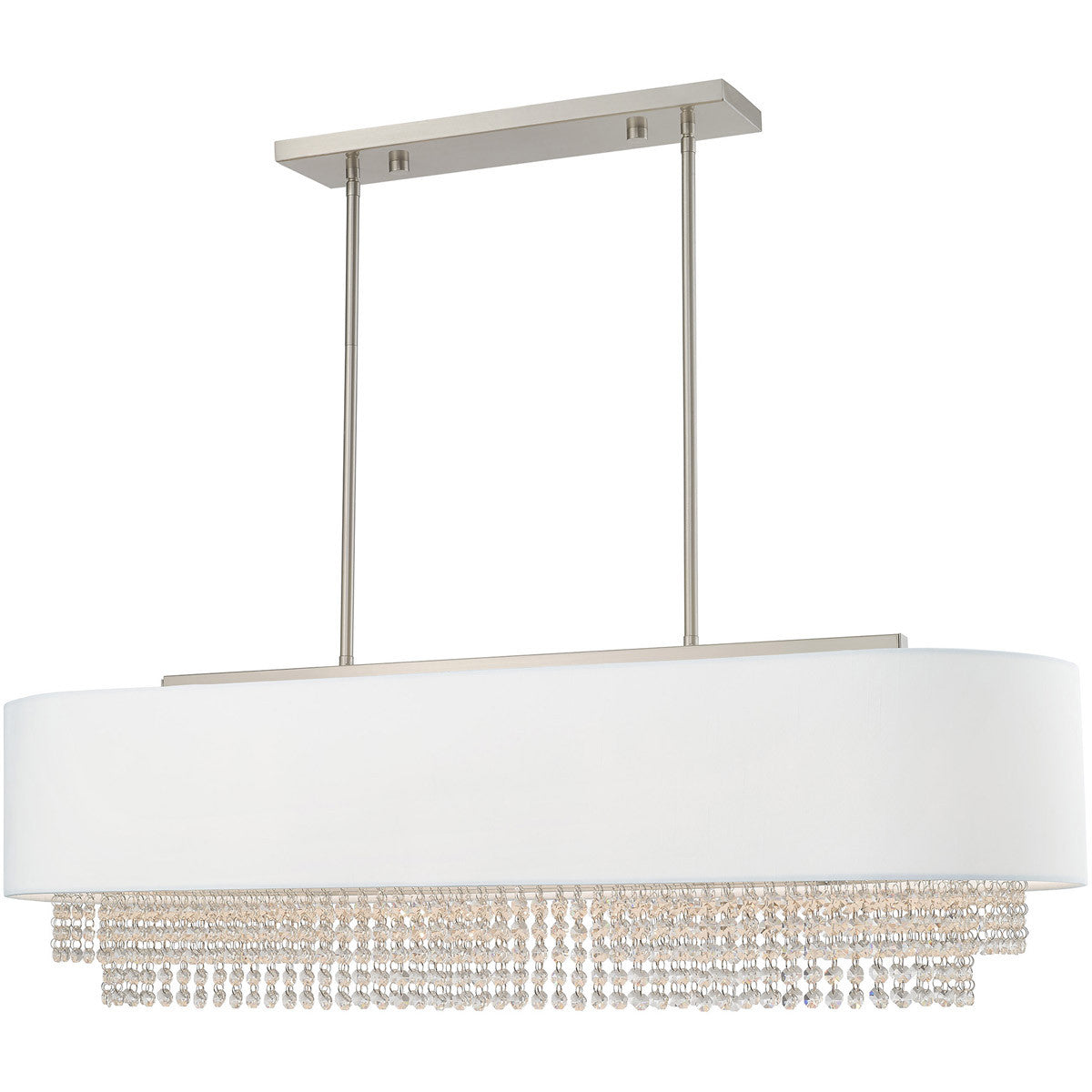 Five Light Dimmable Chandelier With Shades Default Title