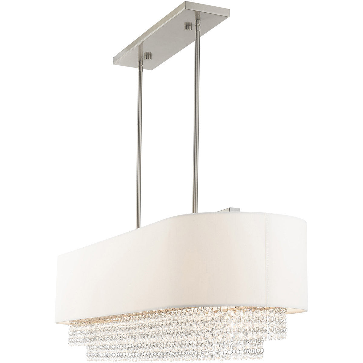 Five Light Dimmable Chandelier With Shades