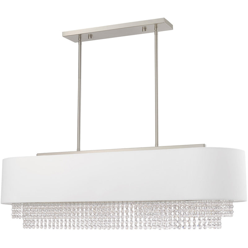 Five Light Dimmable Chandelier With Shades