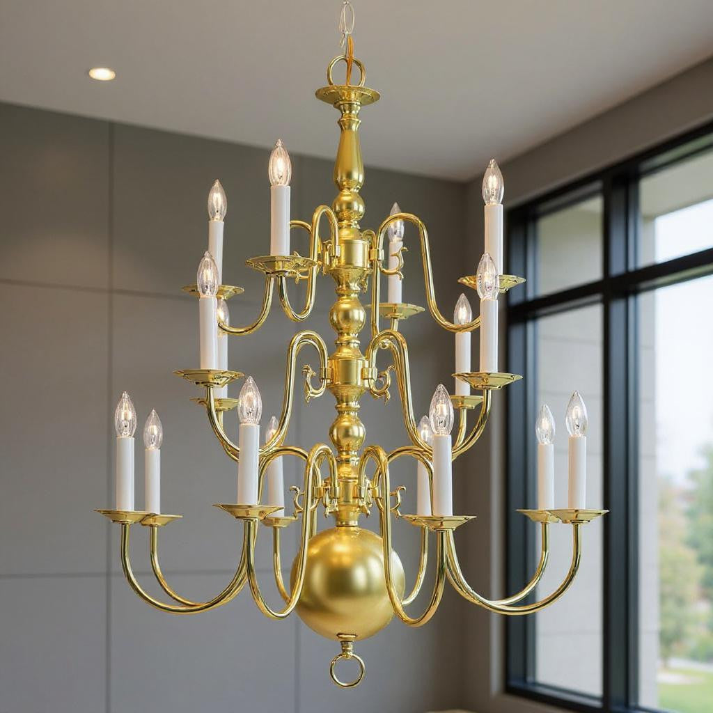 Multi Light Dimmable Chandelier With Shades