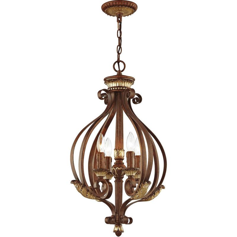 Four Light Dimmable Chandelier With Shades