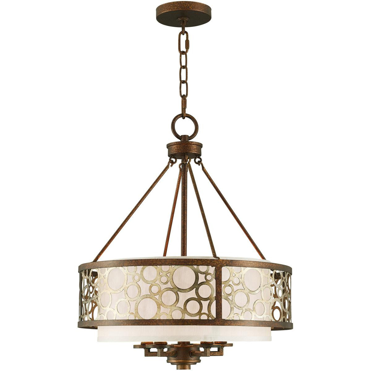 Five Light Dimmable Chandelier With Shades Default Title