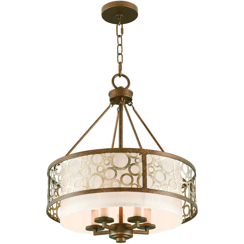 Five Light Dimmable Chandelier With Shades