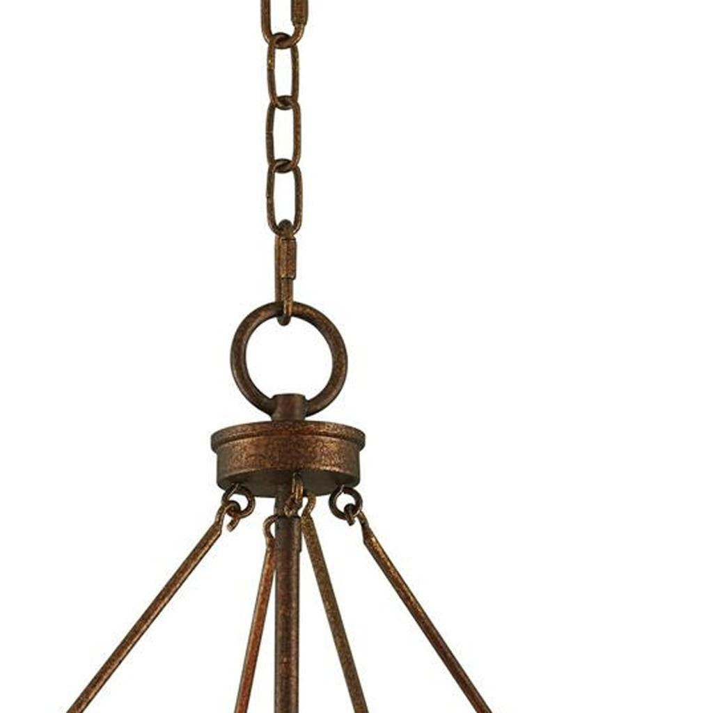 Five Light Dimmable Chandelier With Shades