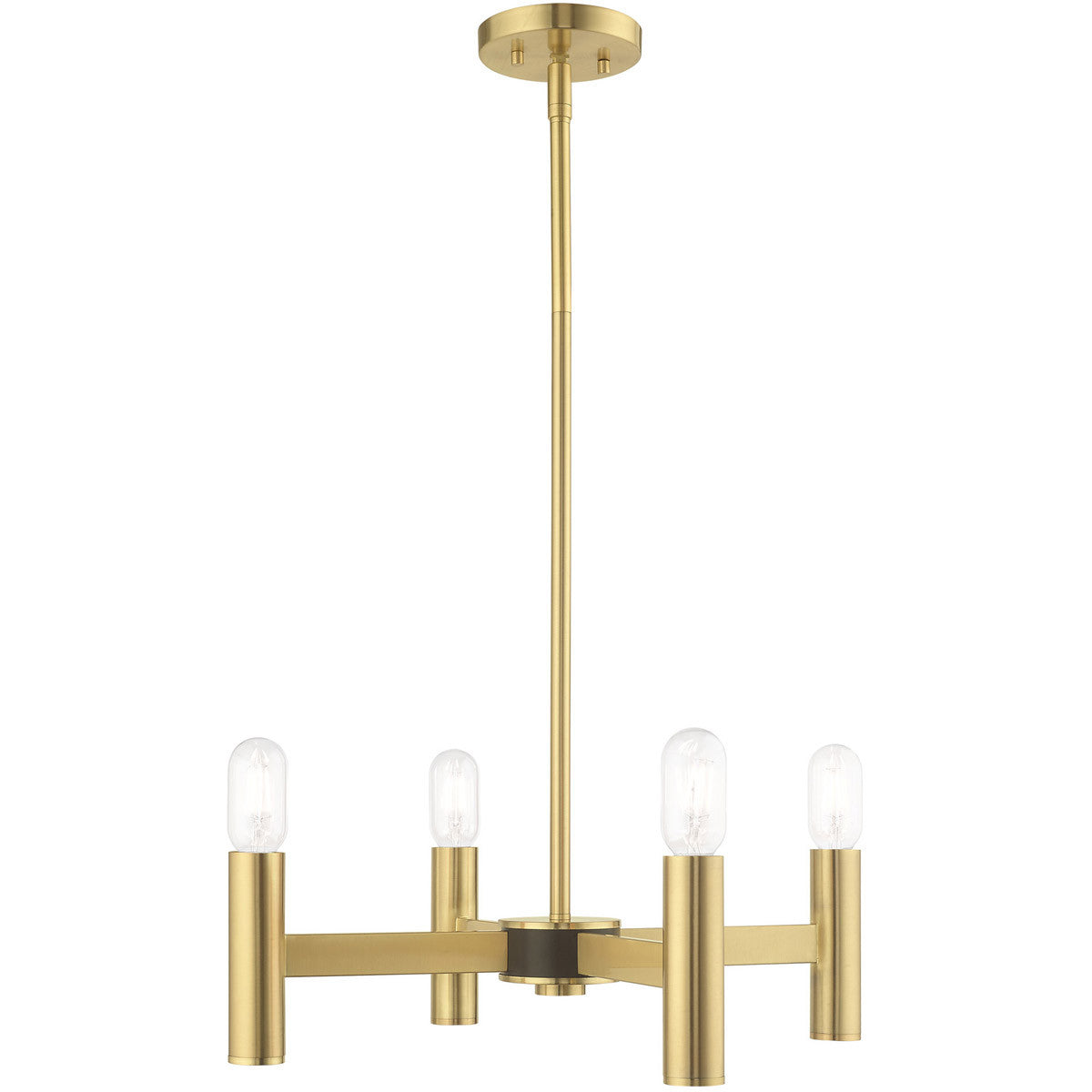 Four Light Dimmable Chandelier With Shades Default Title