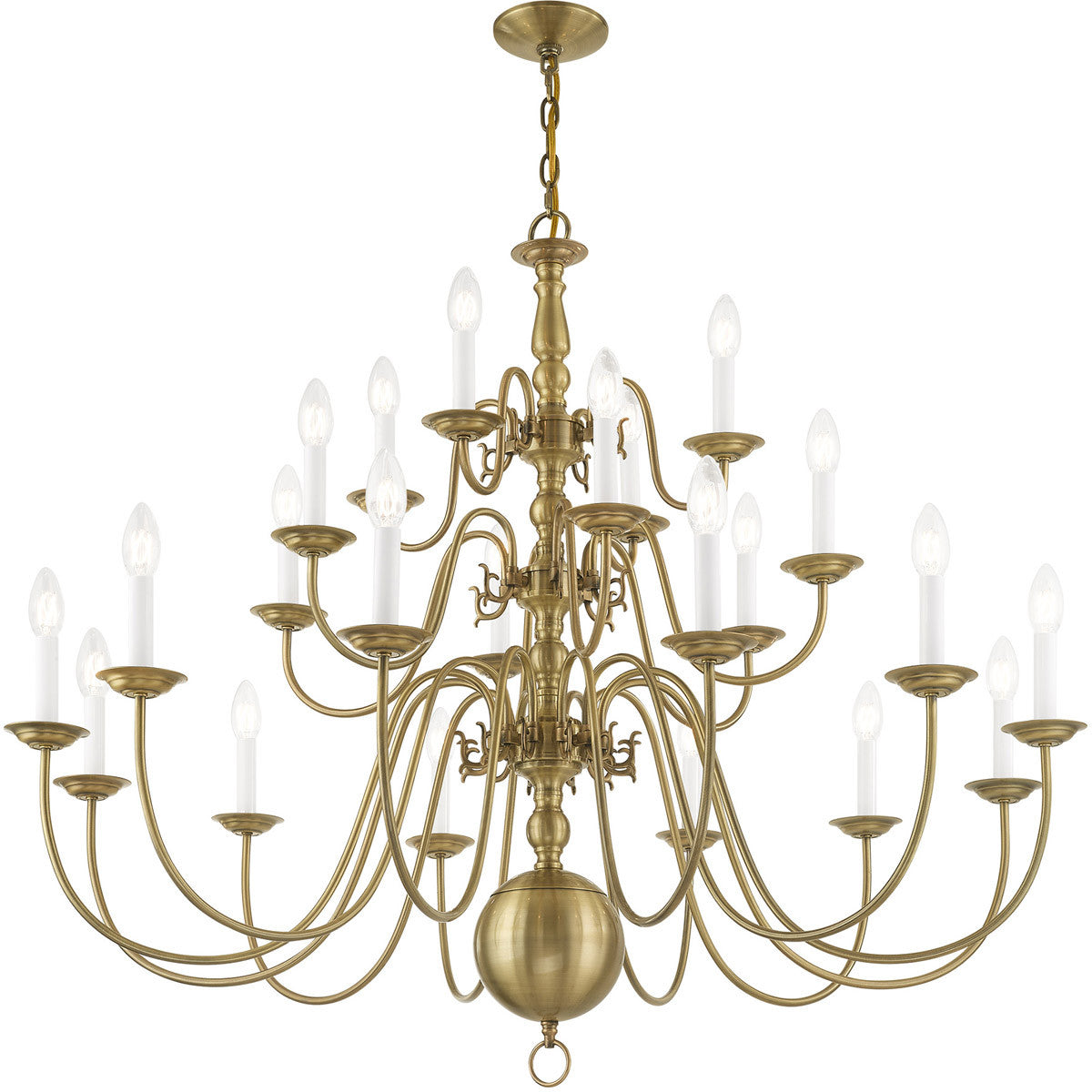 Multi Light Dimmable Chandelier With Shades
