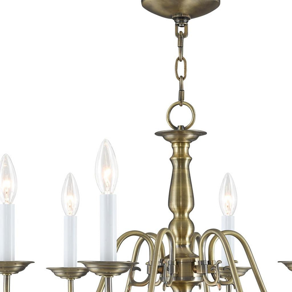 Six Light Dimmable Chandelier With Shades