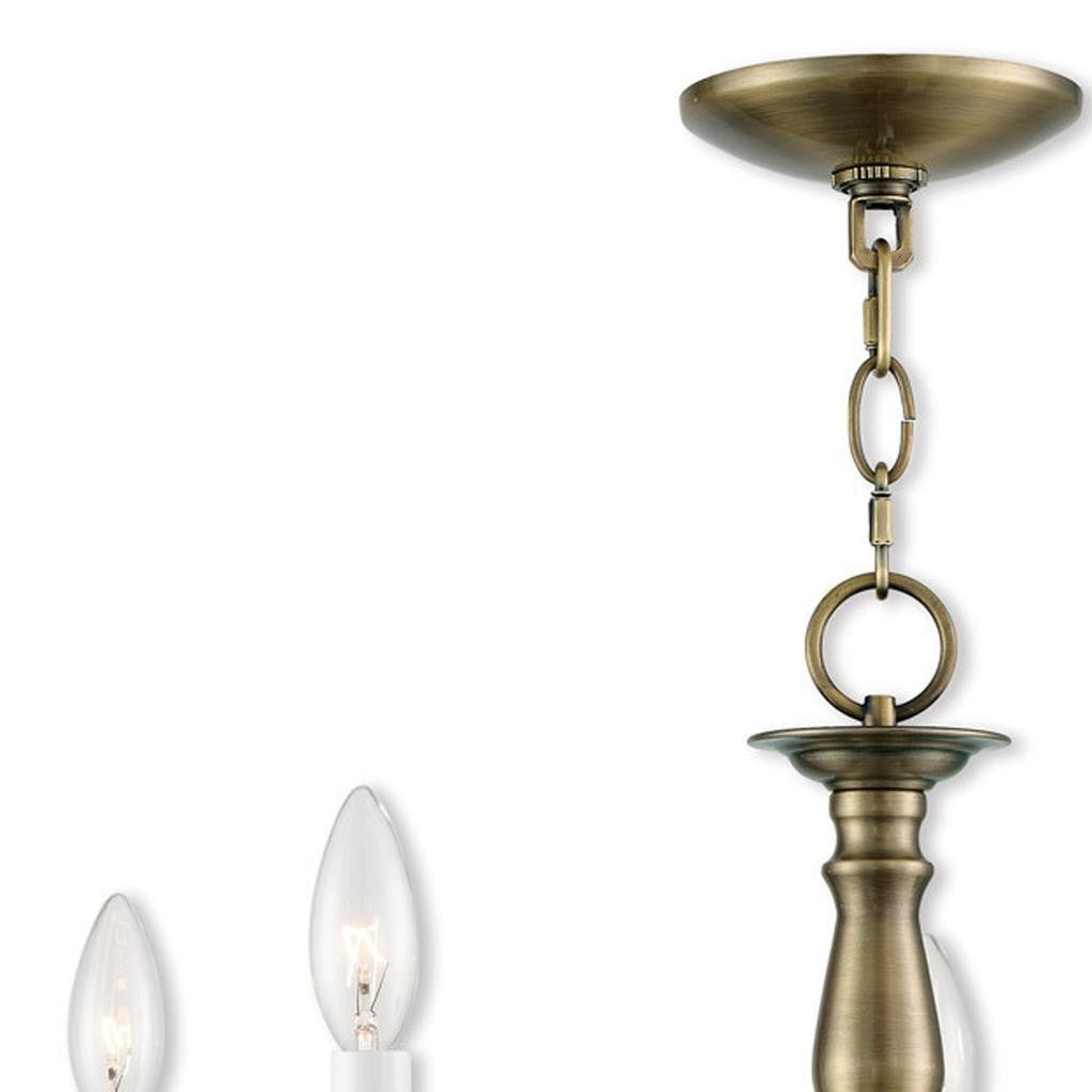 Five Light Dimmable Chandelier With Shades