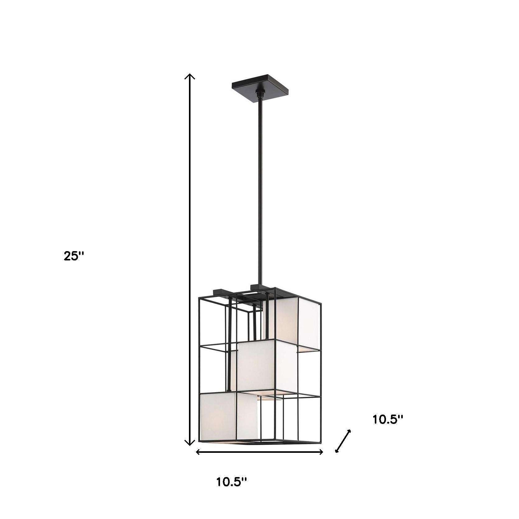Black Four Light Dimmable Chandelier With Shades Default Title