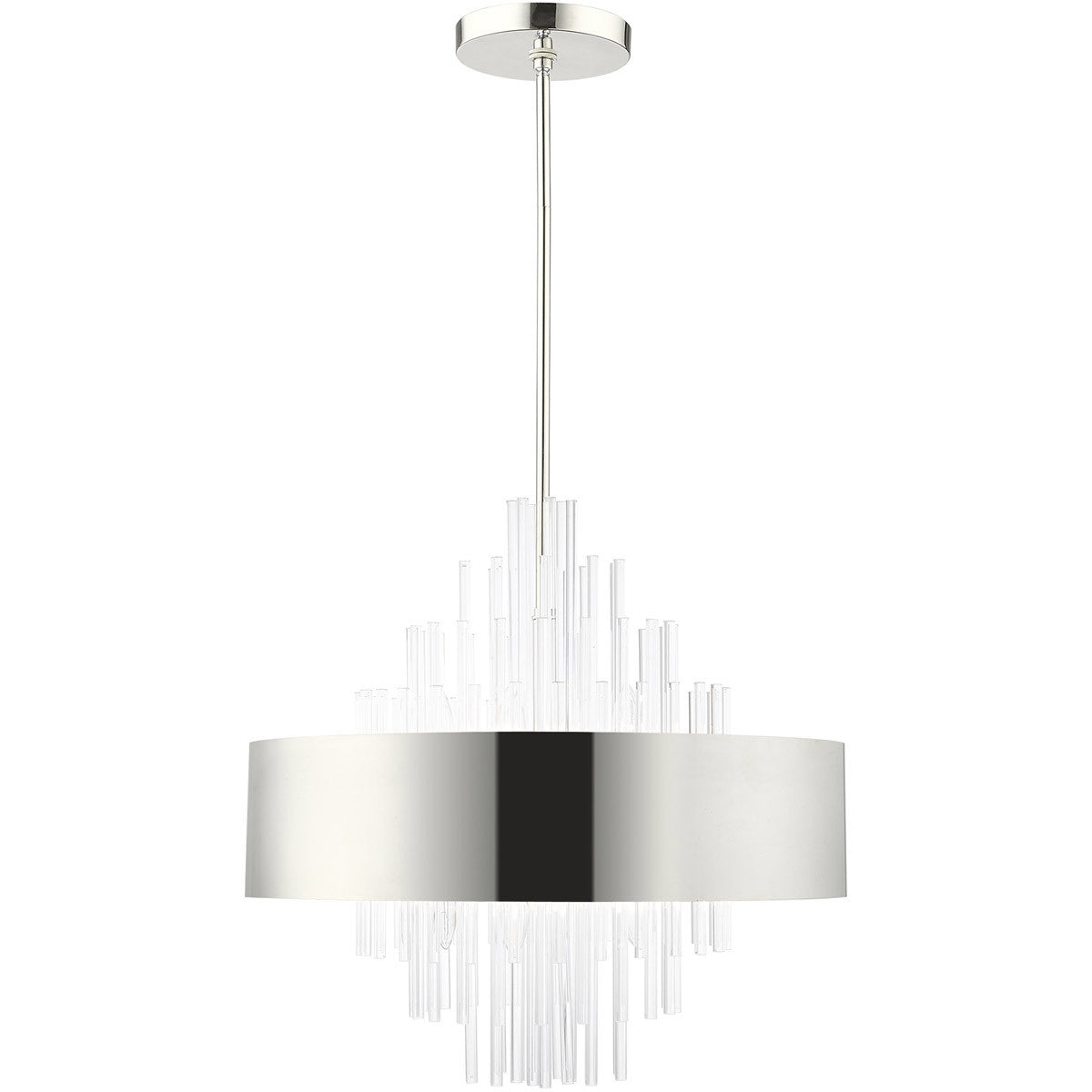 Ten Light Dimmable Chandelier With Shades