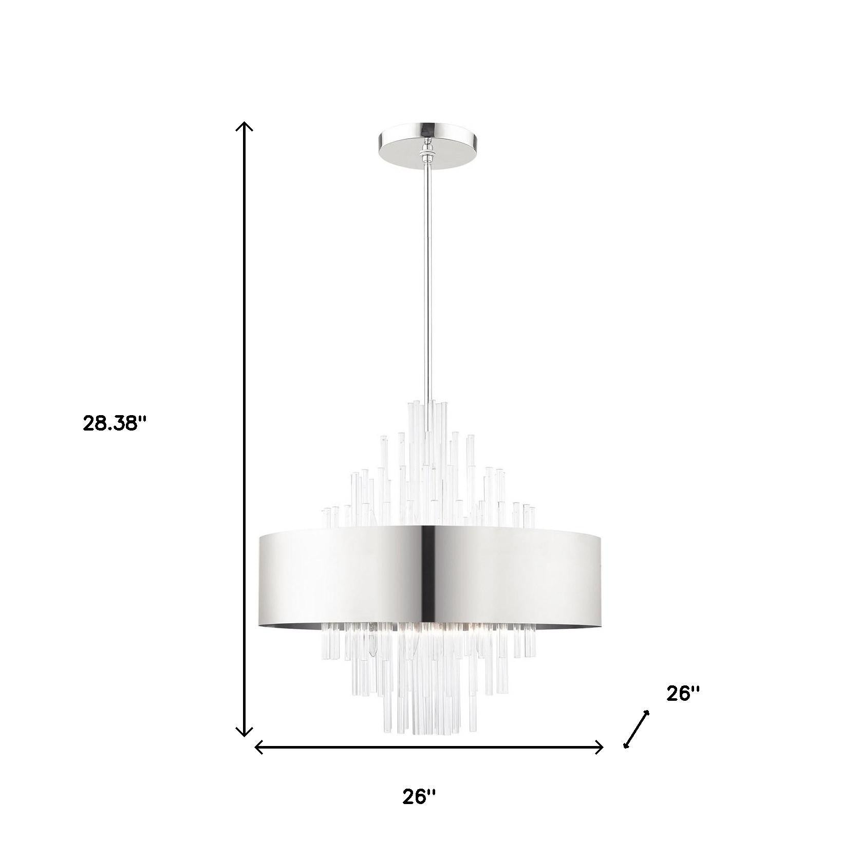 Ten Light Dimmable Chandelier With Shades