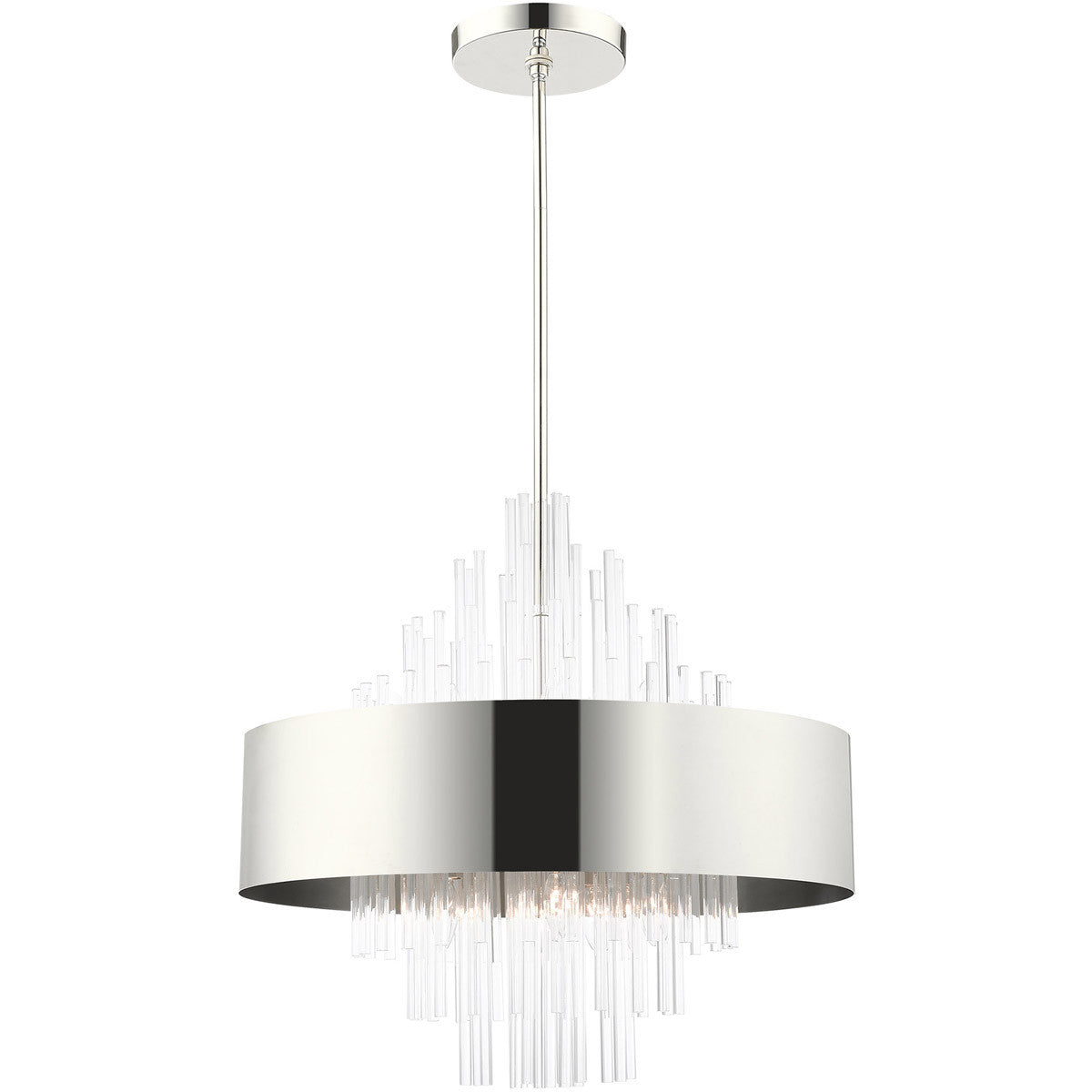 Ten Light Dimmable Chandelier With Shades