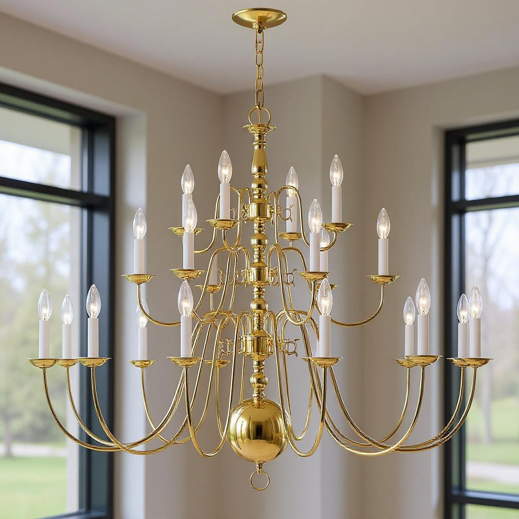 Multi Light Dimmable Chandelier With Shades