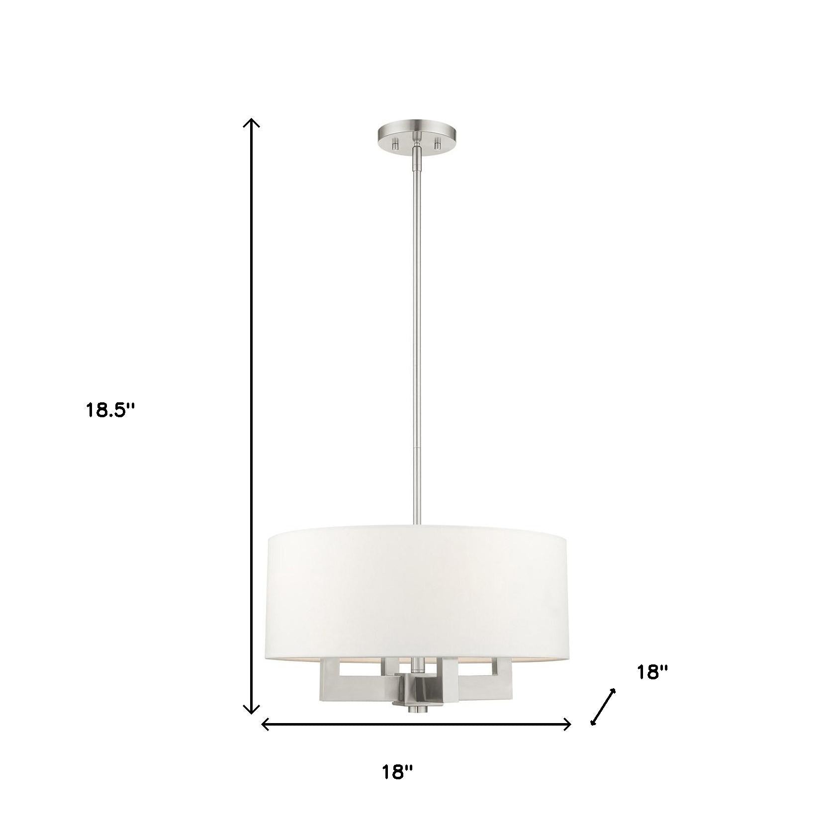 Four Light Dimmable Chandelier With Shades