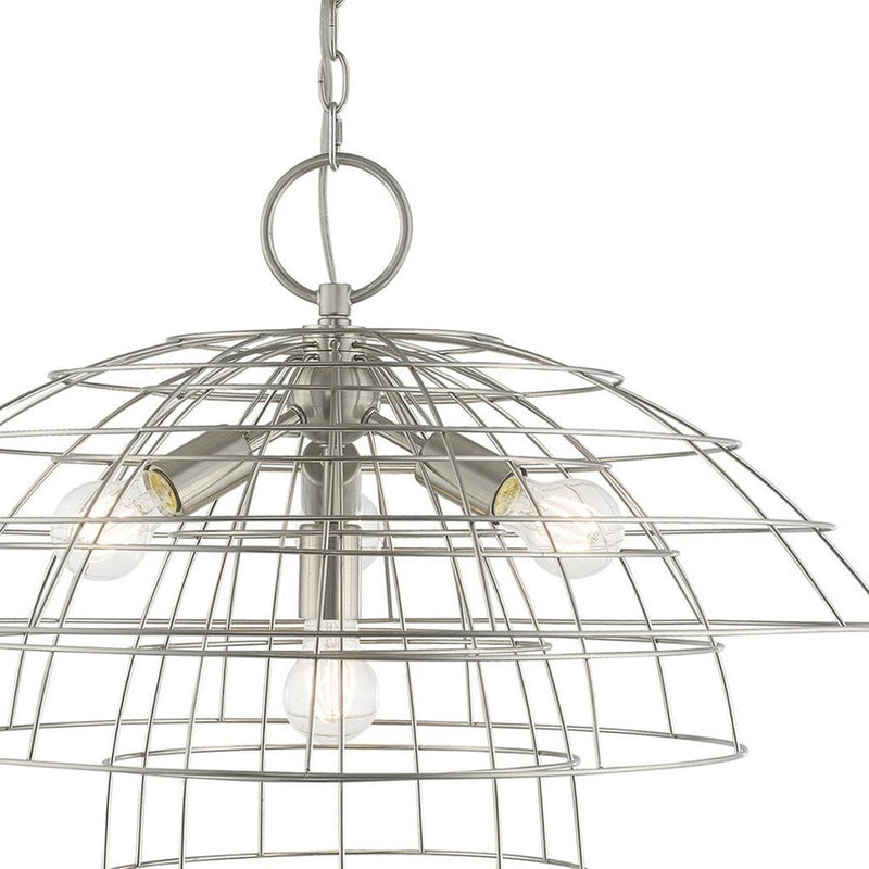 Four Light Dimmable Chandelier With Shades