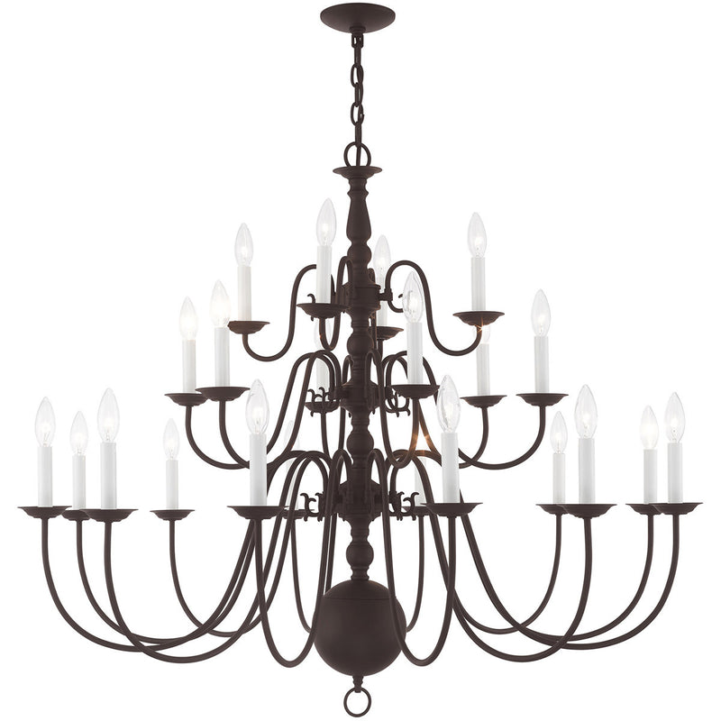 Bronze Multi Light Dimmable Chandelier With Shades