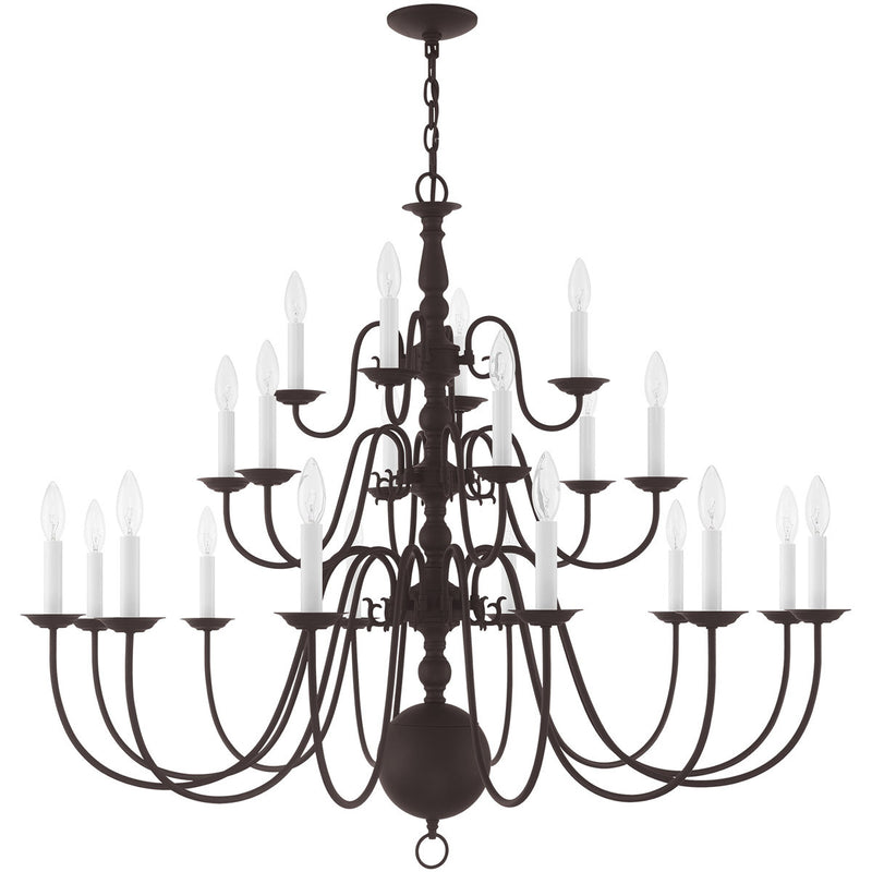 Bronze Multi Light Dimmable Chandelier With Shades