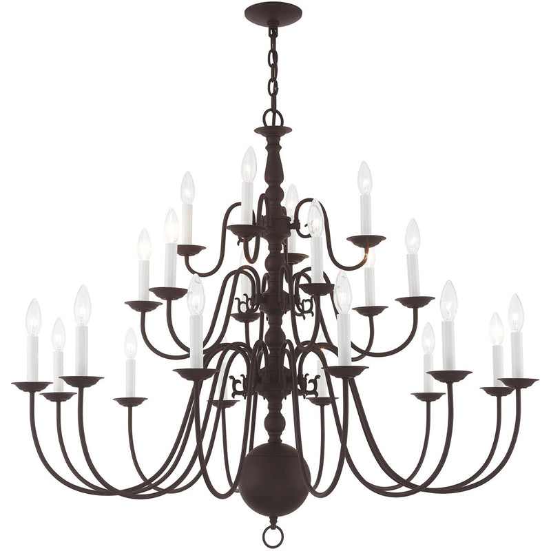Bronze Multi Light Dimmable Chandelier With Shades