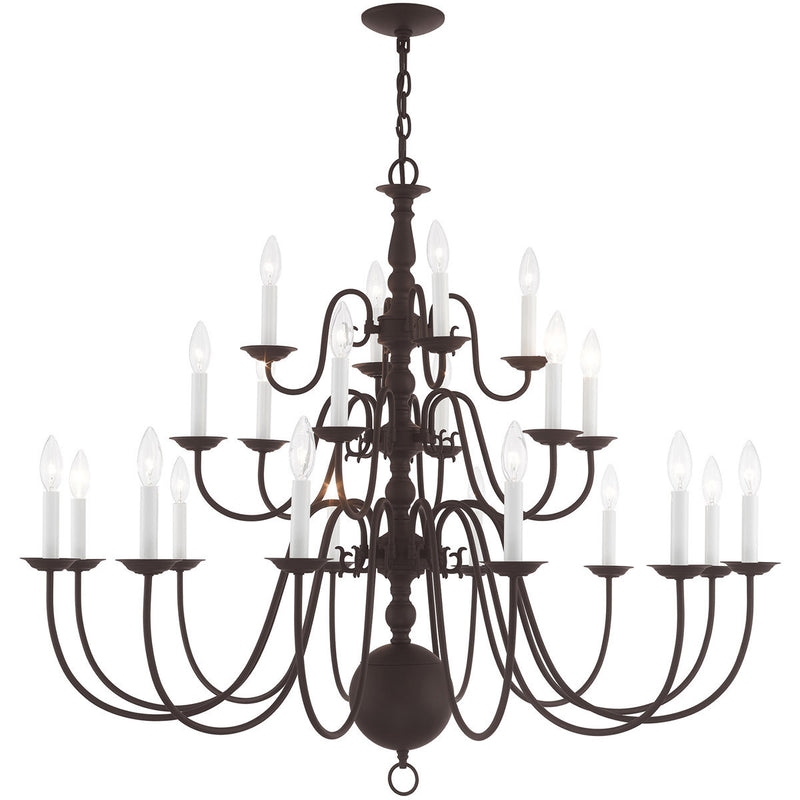 Bronze Multi Light Dimmable Chandelier With Shades