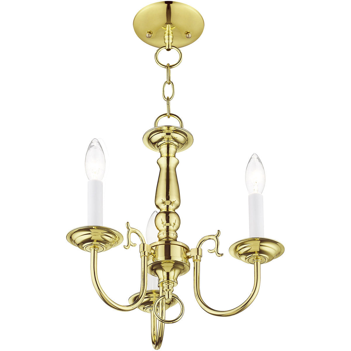 Three Light Dimmable Chandelier With Shades
