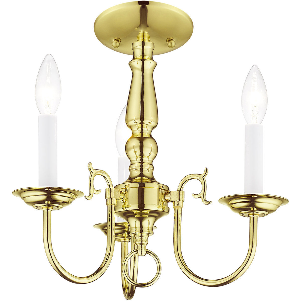 Three Light Dimmable Chandelier With Shades