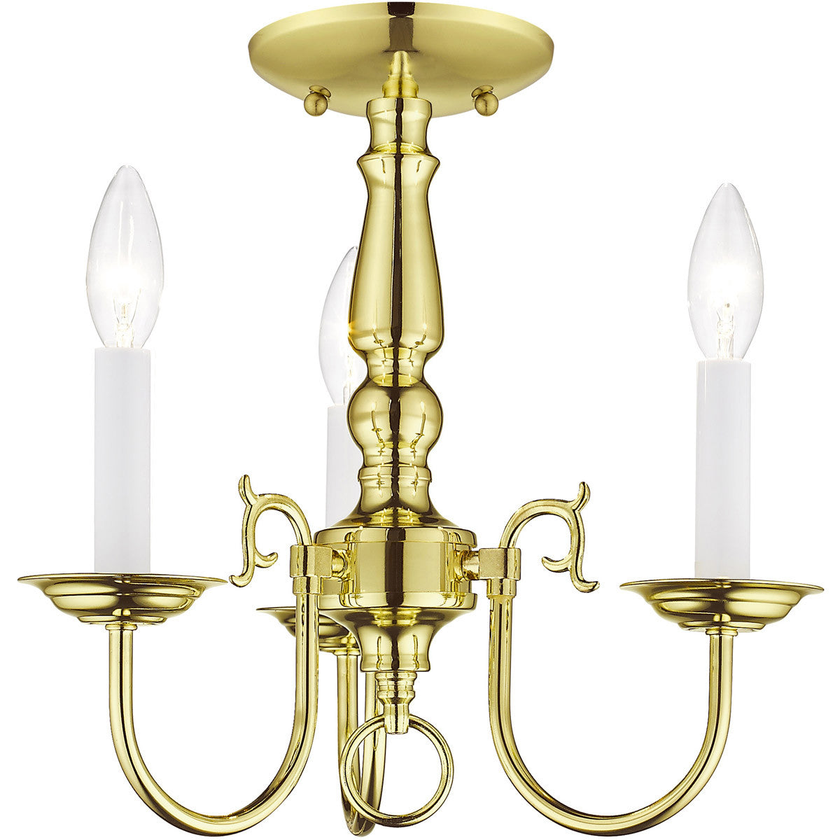 Three Light Dimmable Chandelier With Shades