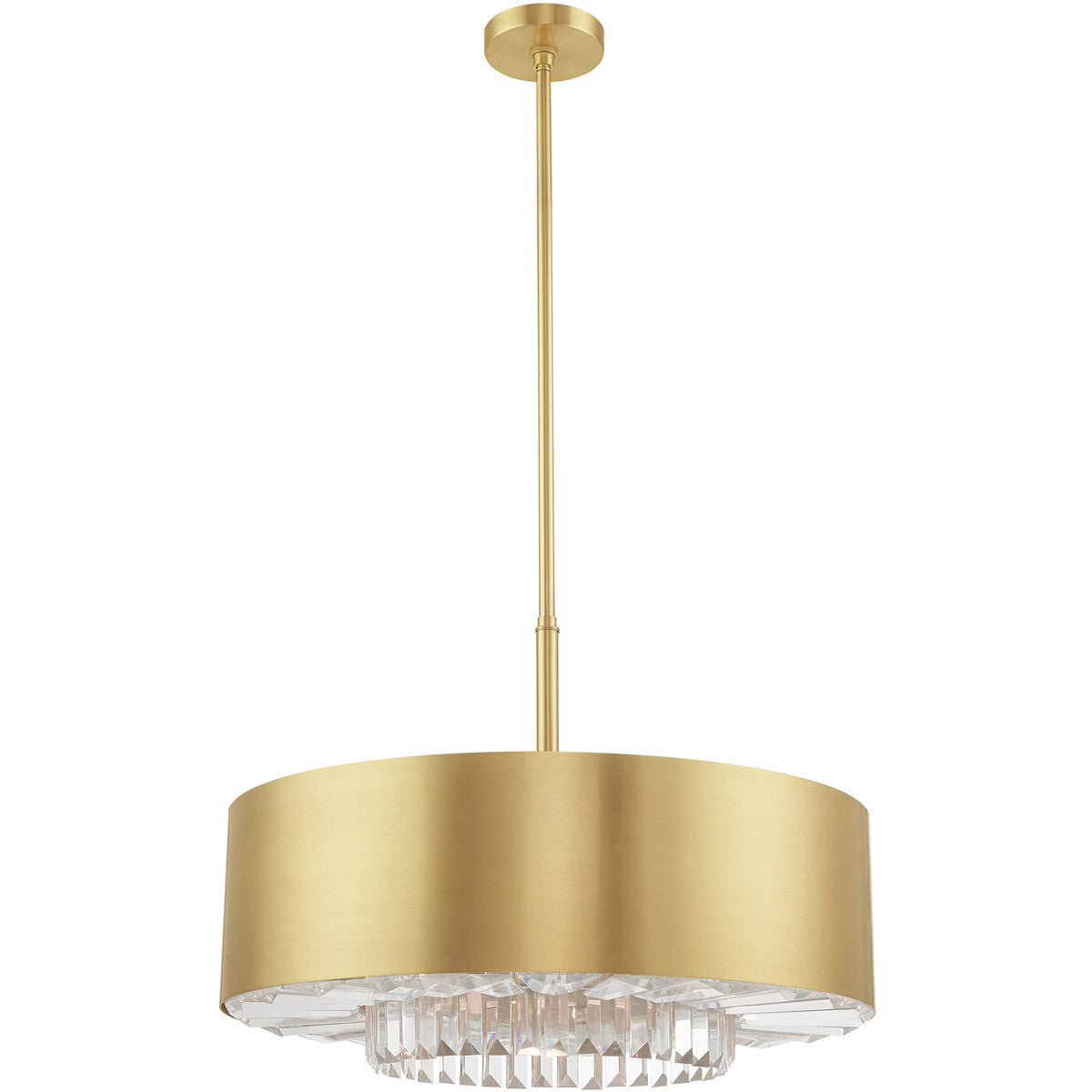 Six Light Dimmable Chandelier With Shades